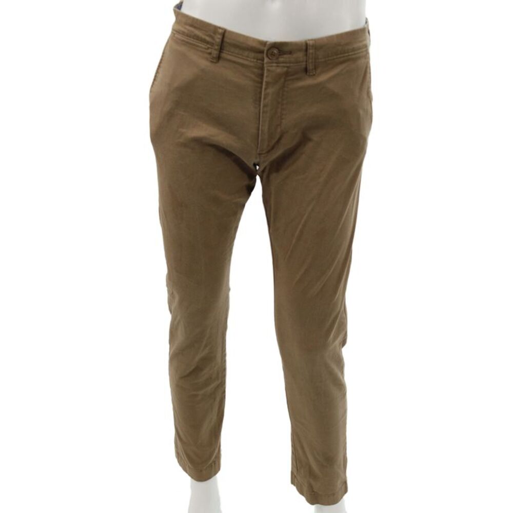 J Crew Mens Chinos Brown Button Size 30